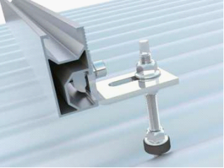 Metal roof solar system mounting